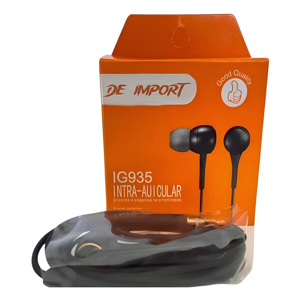 Fone De Ouvido Intra-auricular Com Fio 1.2 Metros