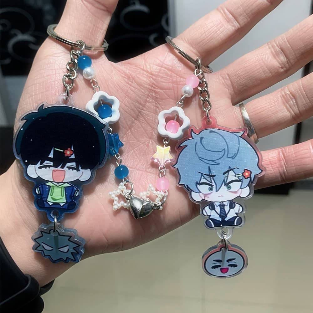 Popular Anime Alienígena Palco Magnético Chaveiros Bagpack Pingente Ivan Até Cosplay Adereços Fãs Casal Amigos Presentes