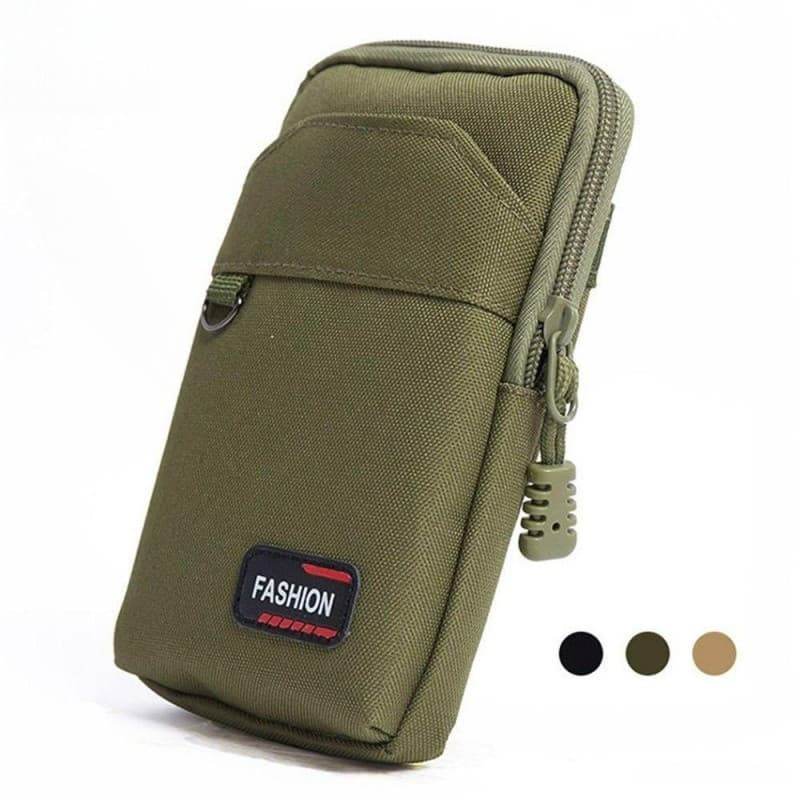 Sacos De Telefone Móvel Acessórios De Acampamento Cáqui Náilon Única/Dupla Camada Saco Masculino EDC Molle Bolsa