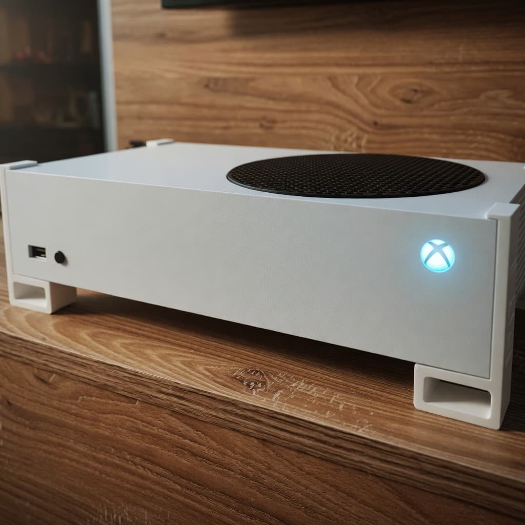Kit 4 Suporte Console Pezinho - Xbox One S, X e Série S - Apoio Horizontal Cores Preto Branco