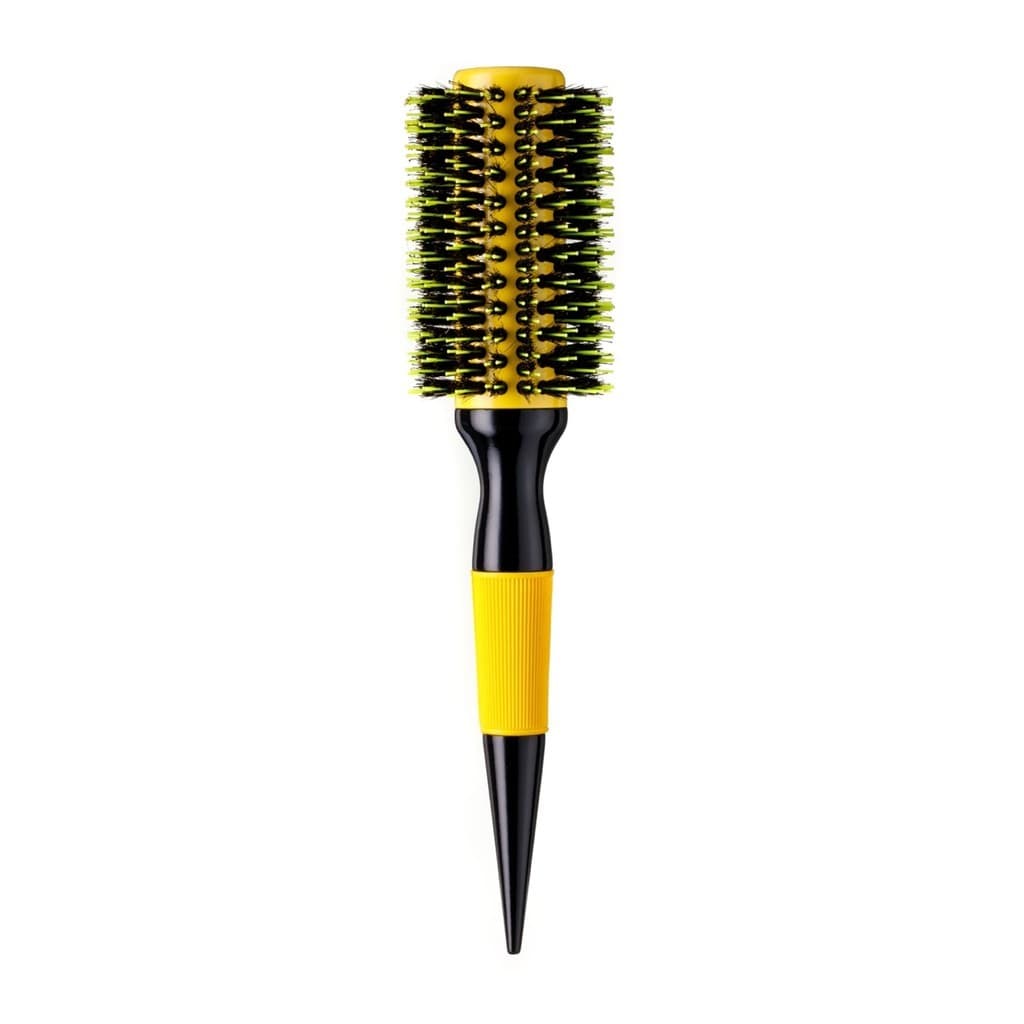 Escova Termica Para Cabelos Amarela Cerdas de Javali 44mm YTREND