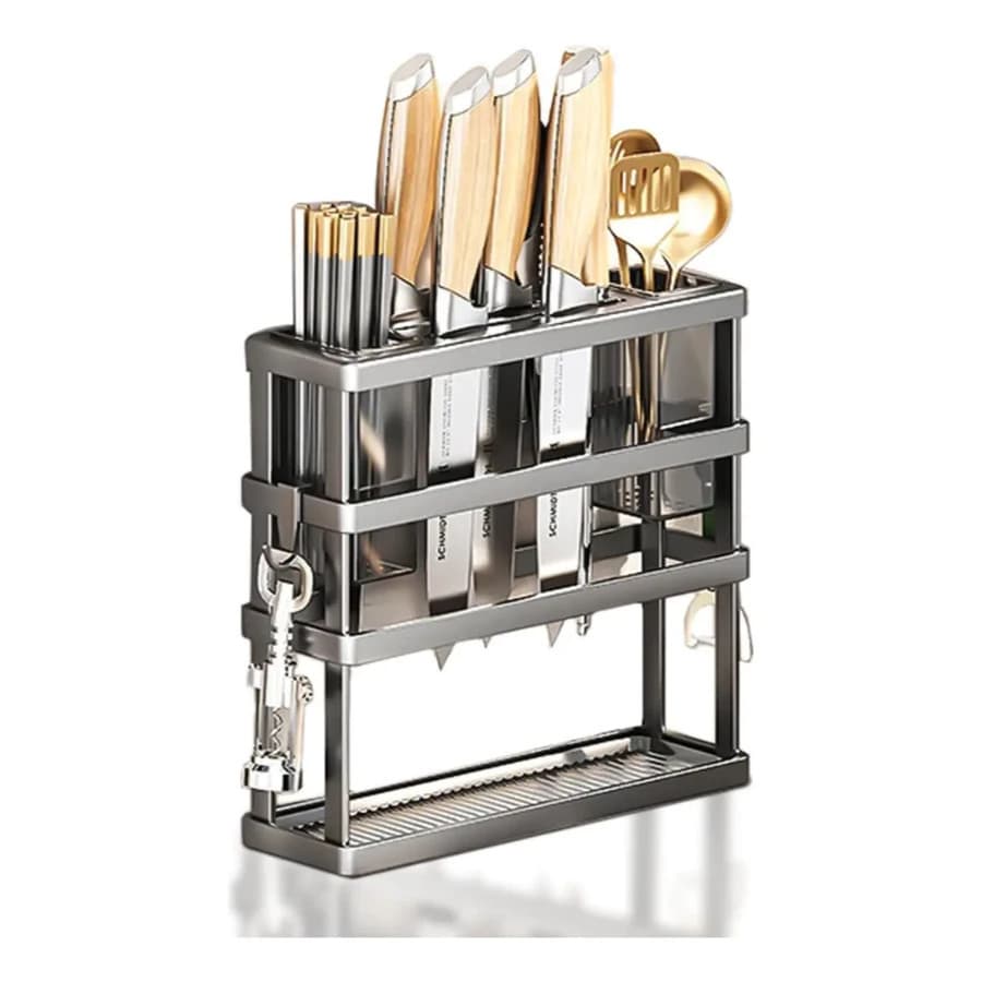 Escorredor Organizador Utensílios Cozinha Faqueiro Faca Suporte ou de louça aço inoxidável original