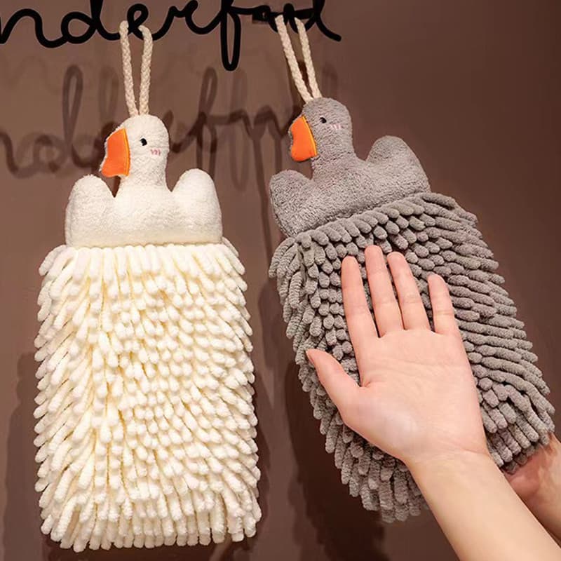 Toalha de mão de Chenille pendurada, banheiro, desenho animado, fofo, crianças, pano, cozinha, bola de mão, espessada, a