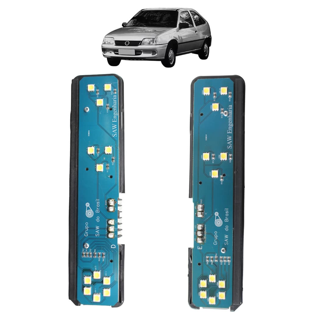 2 Circuito Lanterna Traseira Kadett 1989 90 91 92 93 94 95 Até 1998 Com Led