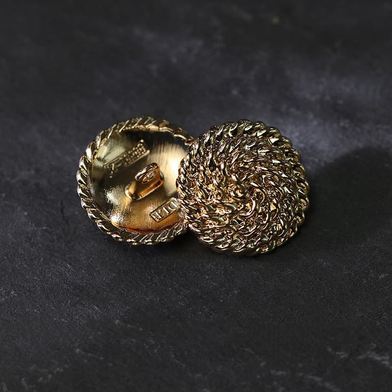 Botões De Costura 10 Peças Em Metal Retro Gold Spiral Chain Design Jacket Button Sewing Accessories Decoração De Roupas