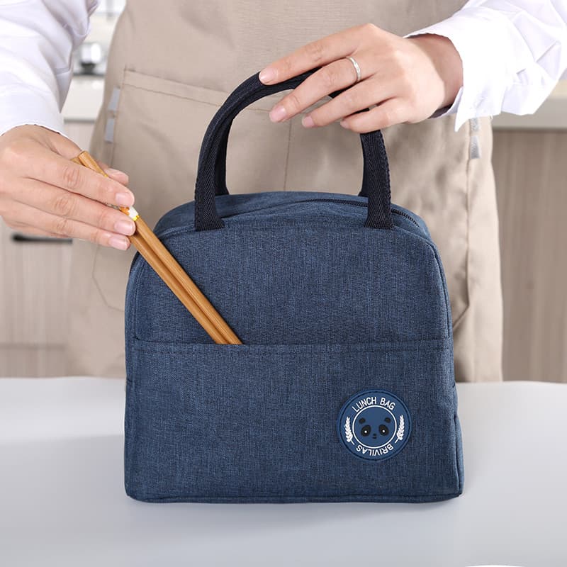Lancheira de estudante saco de trabalho com arroz folha de alumínio isolado lancheira sacola fresco-mantendo frio manten