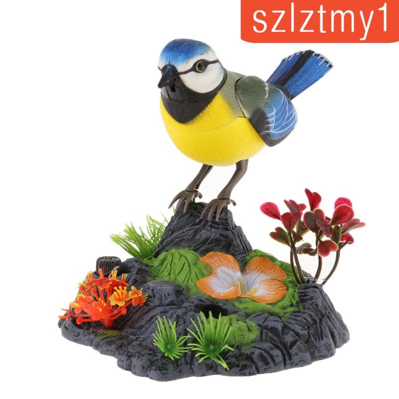 Brinquedo Eletrônico De Pet Com Controle De Voz Que Cantando Pássaro Em Tropa / Decoração