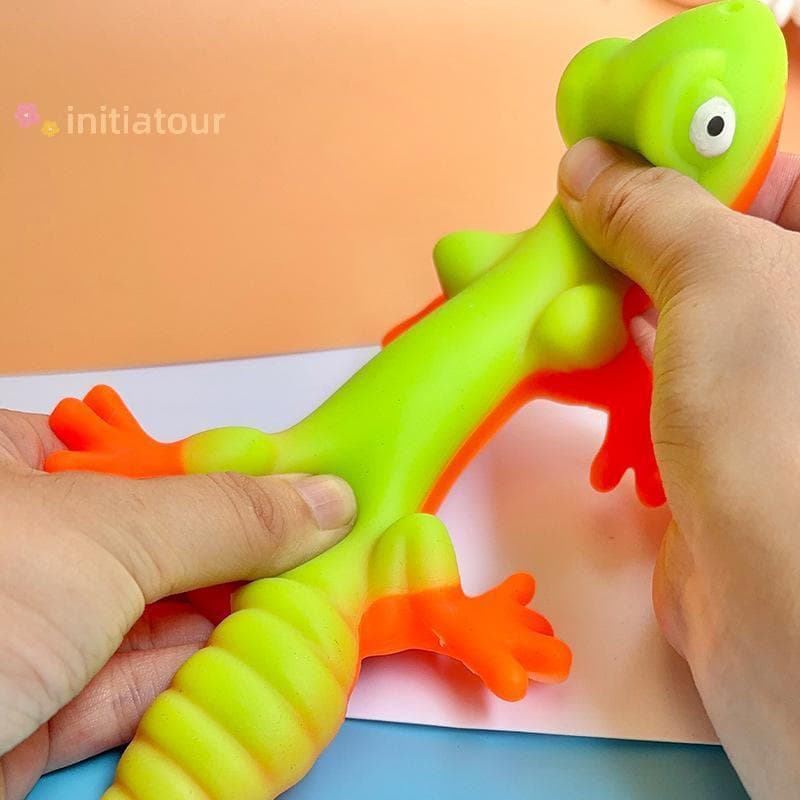 Initiatour 1 Pçs Simulação Lagarto Brinquedos Coloridos Dos Desenhos Animados TPR Elástico Macio Alívio Do Estresse Espr