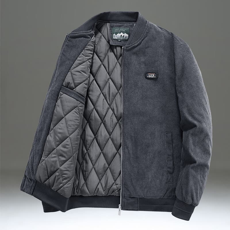 Uniforme de beisebol masculino jaqueta acolchoada engrossado gola alta solta acolchoada jaqueta masculina inverno moda C