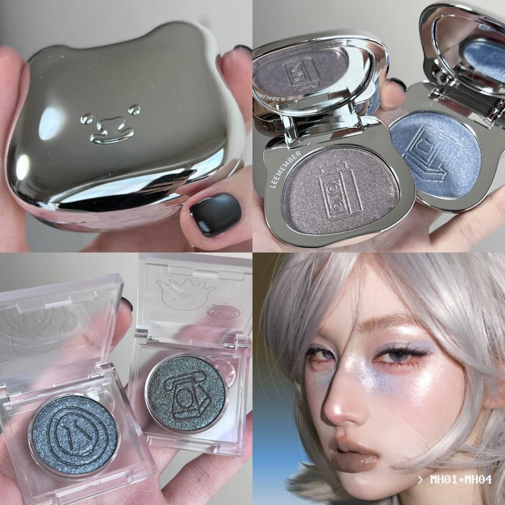 [Novo produto] LEEMEMBER LEEMEMBER LEEMEMBER Creme Multiuso Alto Brilho Glitter Pó Iluminador Metal Eyesha