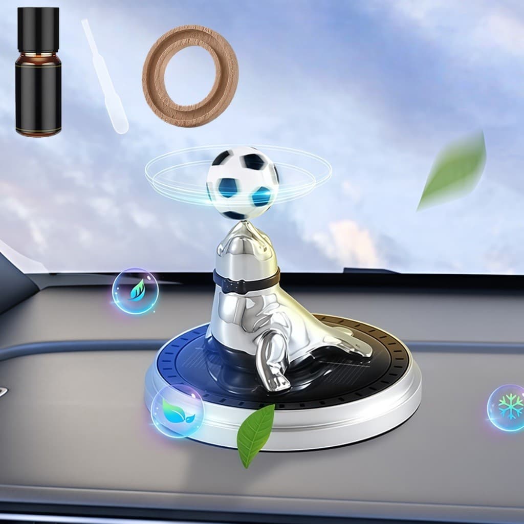Aromatizador Para Carro Foca-Marinha Aromatizador Com Difusor Energia Solar Purificador De Ar