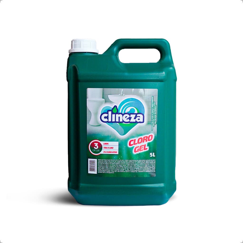 Cloro em Gel Clineza 5 Litros Potência de Cloro, Ação Prolongada, Multifuncional