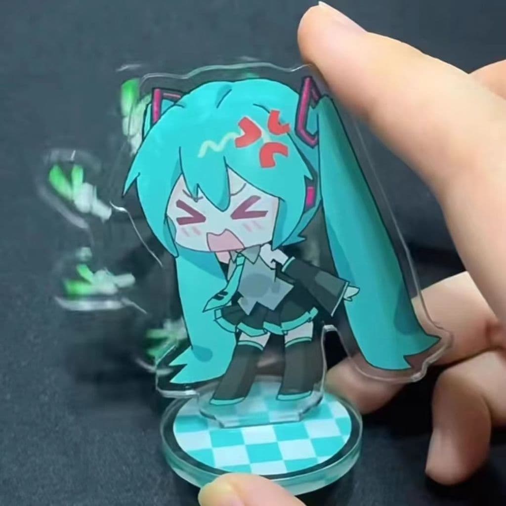 Standee Acrílico Feito À Mão Hatsune Miku-5 Cm Leek Twirling Anime Decor-Bonito Presente De Mesa Para Amigos Besties