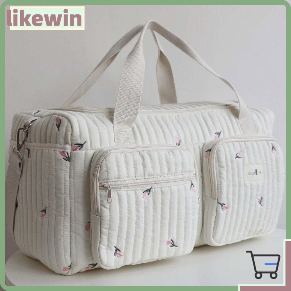 Bolsa De Fraldas De Bebê Tipo , Leve Para Mamãe De Grande Capacidade , Sacola Bordada Troca Ursinho
