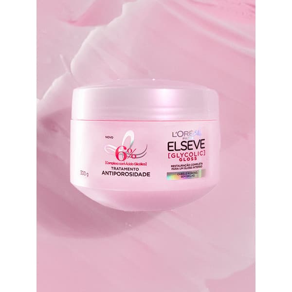 L'Oréal Paris Elseve Glycolic Gloss Máscara Capilar Antiporosidade, com Ácido Glicólico, Selador