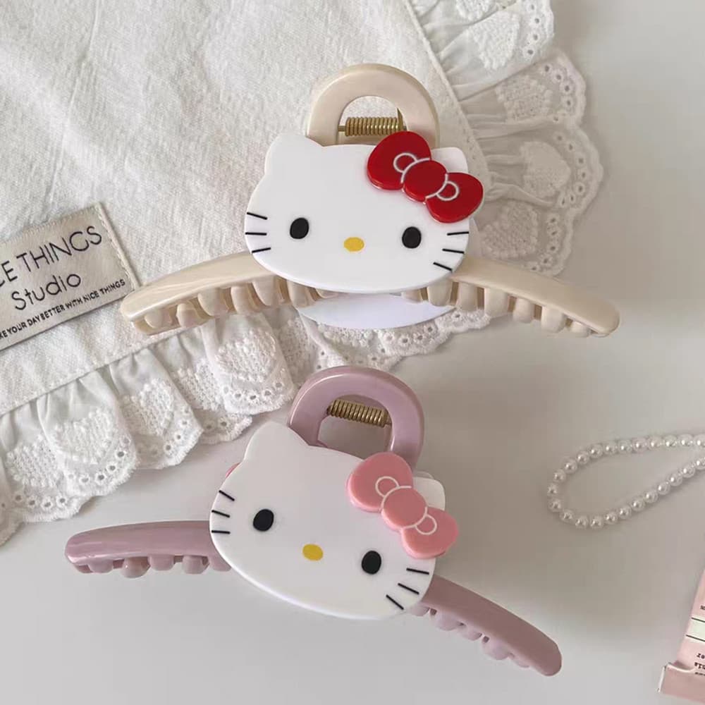 Hello Kitty Garra De Cabelo Estilo Balé Desenho Animado Moda Criativa Feminina Chapéu