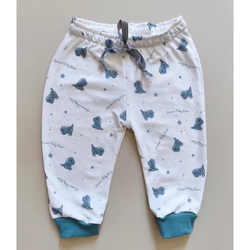 Calça De Bebê Menino 100% Algodão Estampa Dinossauro Enxoval