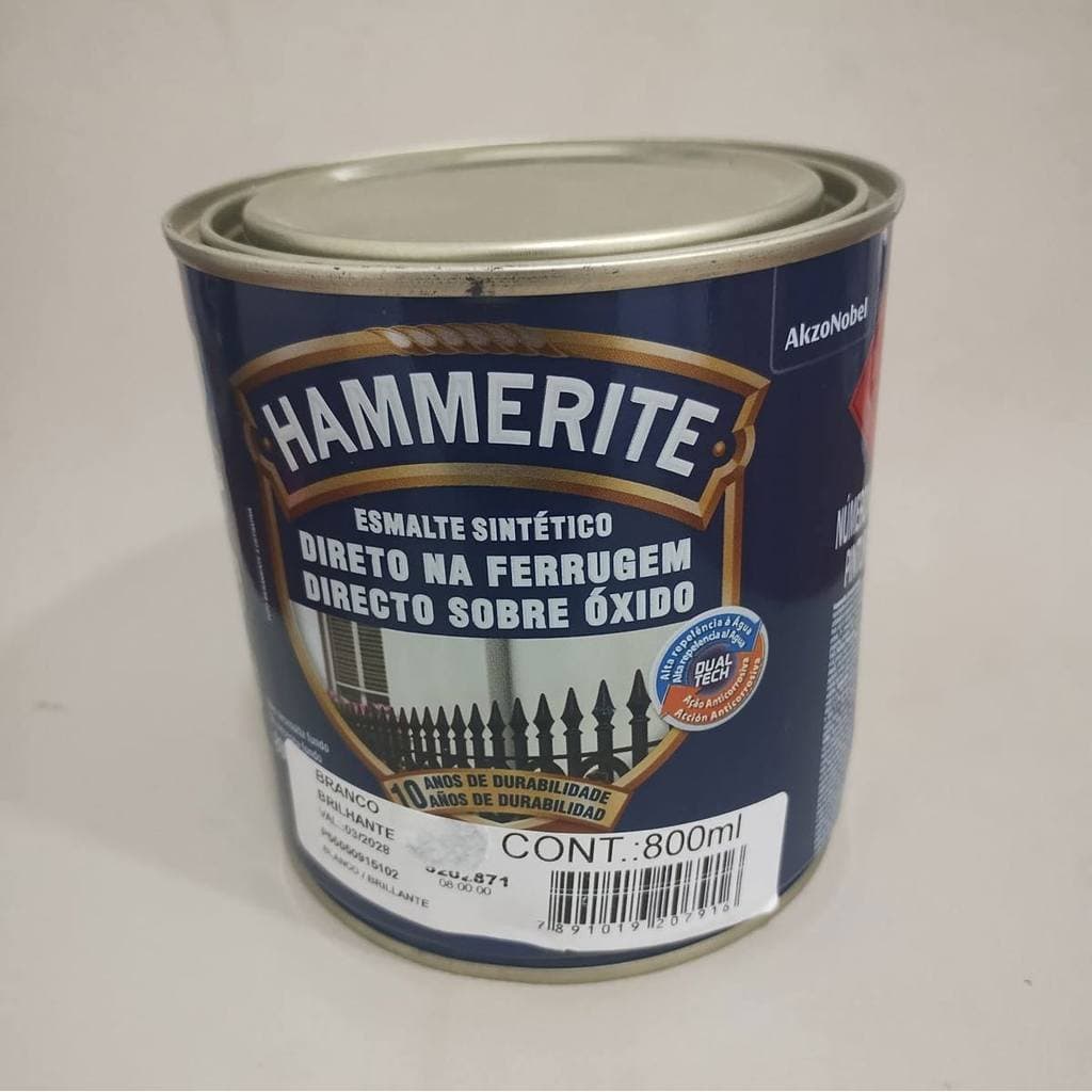 TINTA DIRETO NA FERRUGEM HAMMERITE 800ML BRANCO