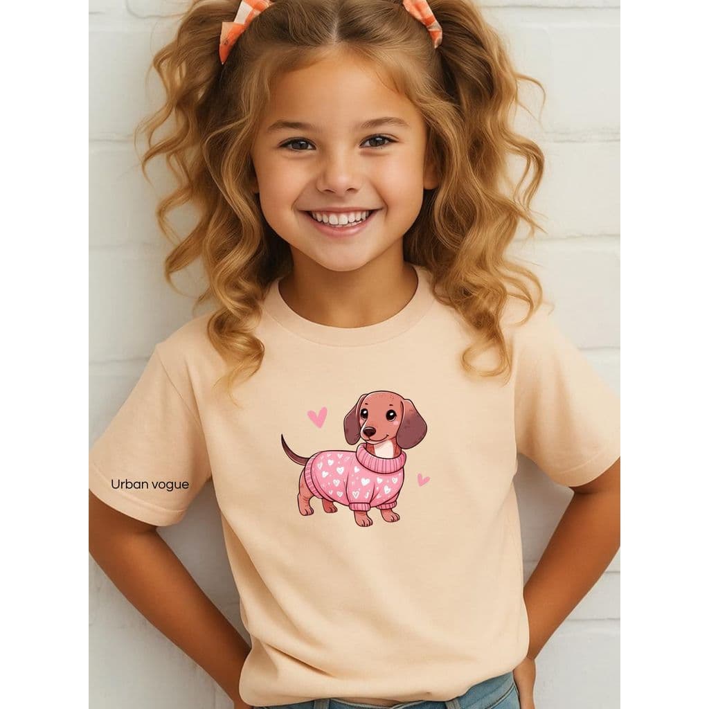 Camiseta Infantil Menina Cachorrinha salsicinha delicada 02