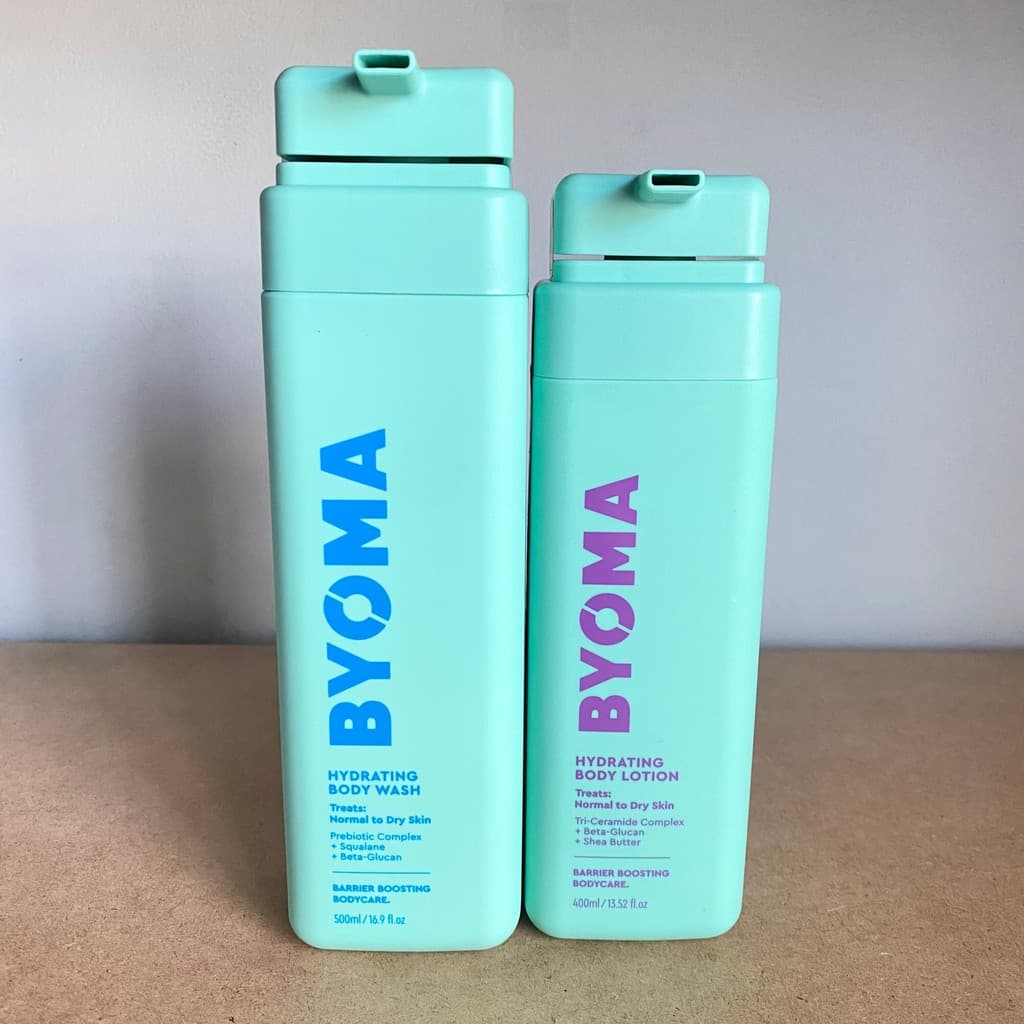 Estoque pronto!American BYOMA Loção Corporal Alta Hidratante 400ml/Lavagem Corporal 500ml/Esfoliante Esfoliante 300ml