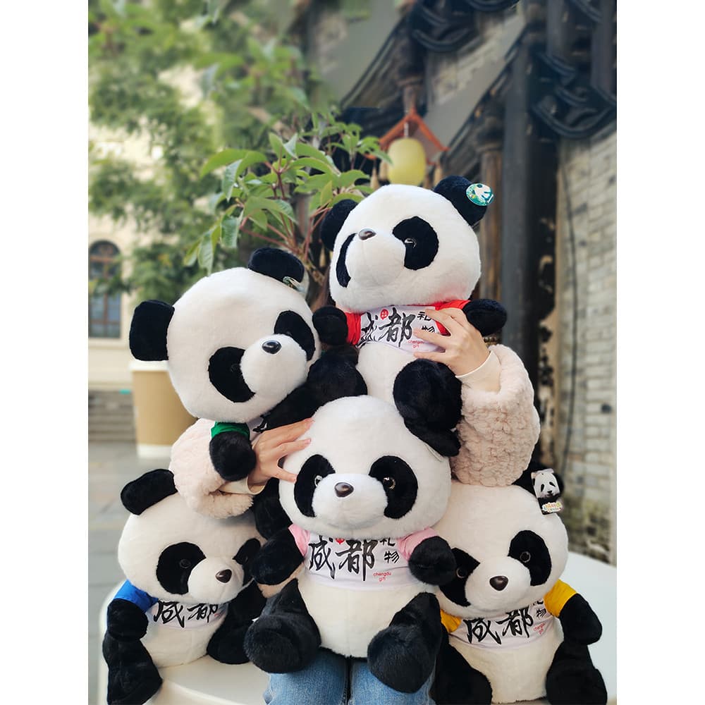 Chengdu Panda Base Lembrança Turística Boneca Simulação Boneca de Pelúcia Ragdoll Pequenos Presentes para Meninas Crianç