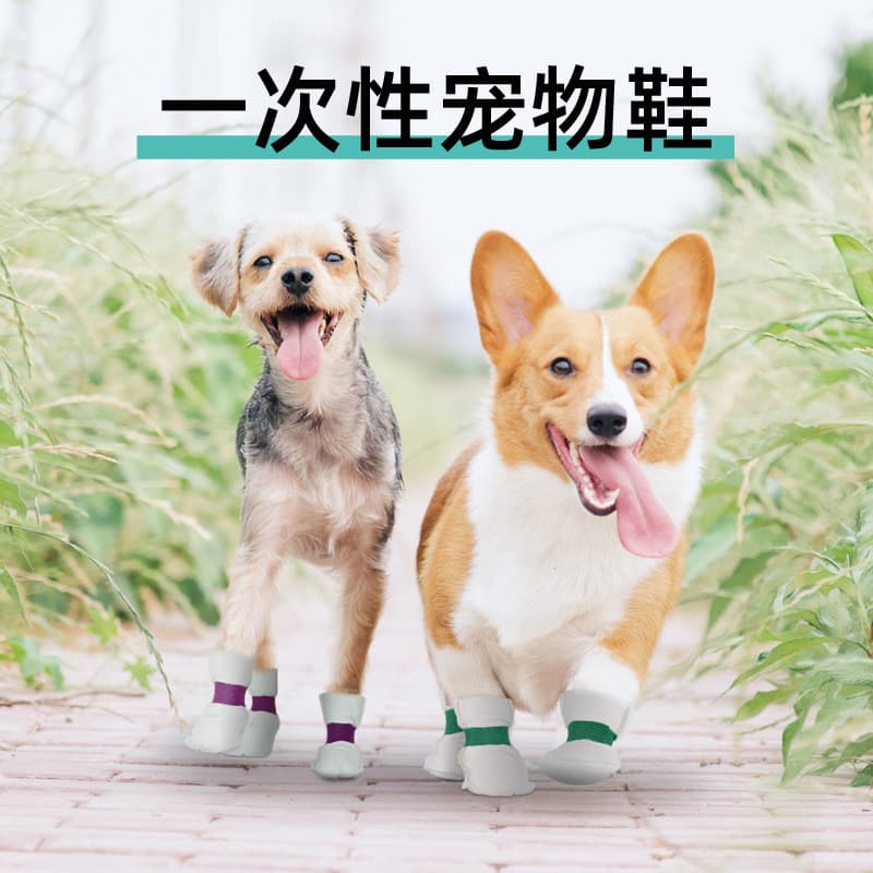 Cão descartável pé capa sapato saindo anti-sujo sapatos filhote de cachorro sapatos para animais de estimação pequenos f