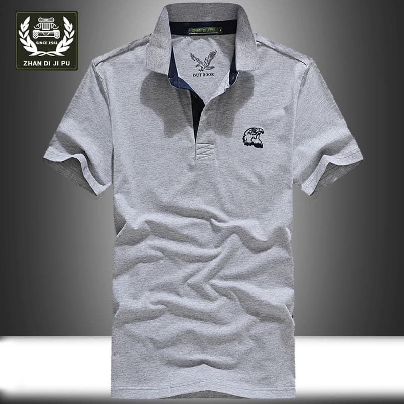 Verão lapela camiseta masculina de manga curta solta tamanho grande pulôver meia manga topo puro algodão camisa Polo Cas
