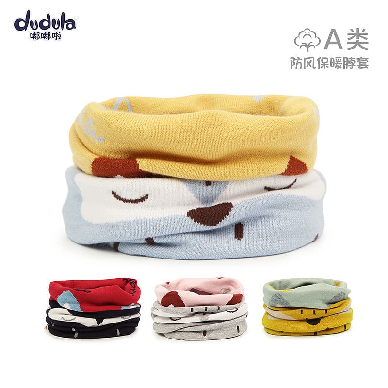 W inverno crianças cachecol quente versão coreana dos desenhos animados colarinho capa moda pulôver cachecol de malha me