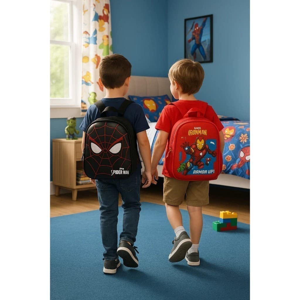 Mochila masculina infantil creche passeio menino alça costas zíper resistente