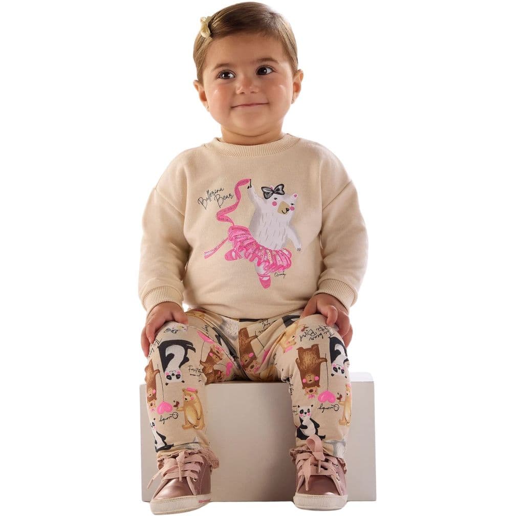 Conj. Blusão moletom e Legging cotton - Quimby
