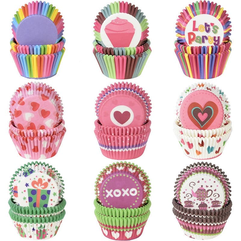 100Pcs Cupcake De Papel Liner Caixa De Muffin