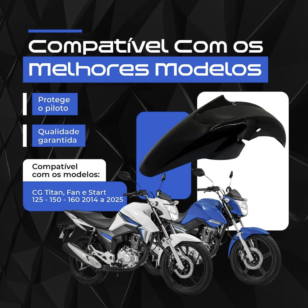 Paralama Dianteiro Titan Fan Start 150 160 14 2024 Diversas Cores