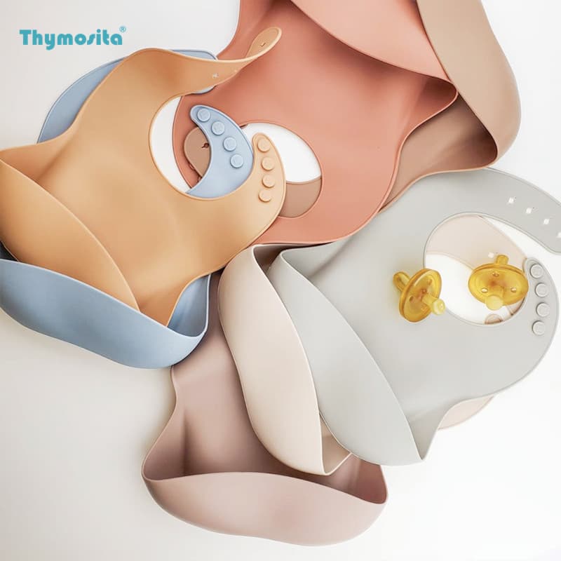 Babador para comer bebê estilo ins, babador de Silicone leve e Super macio, 10 cores opcionais, à prova d'água, bolso pa