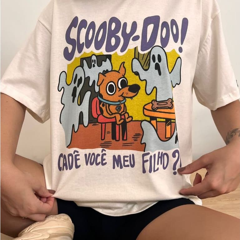 Camiseta Feminina Desenho Scooby Doo Cadê Você Meu Filho Camisa Algodao Premium Plus Size
