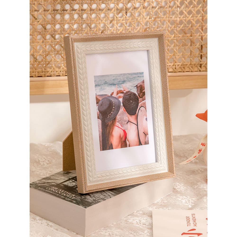 Simples criativo trigo orelha textura moldura de foto mesa de balanço 20cm 23cm 27cm 33cm lavar fotos fazer álbum de fot