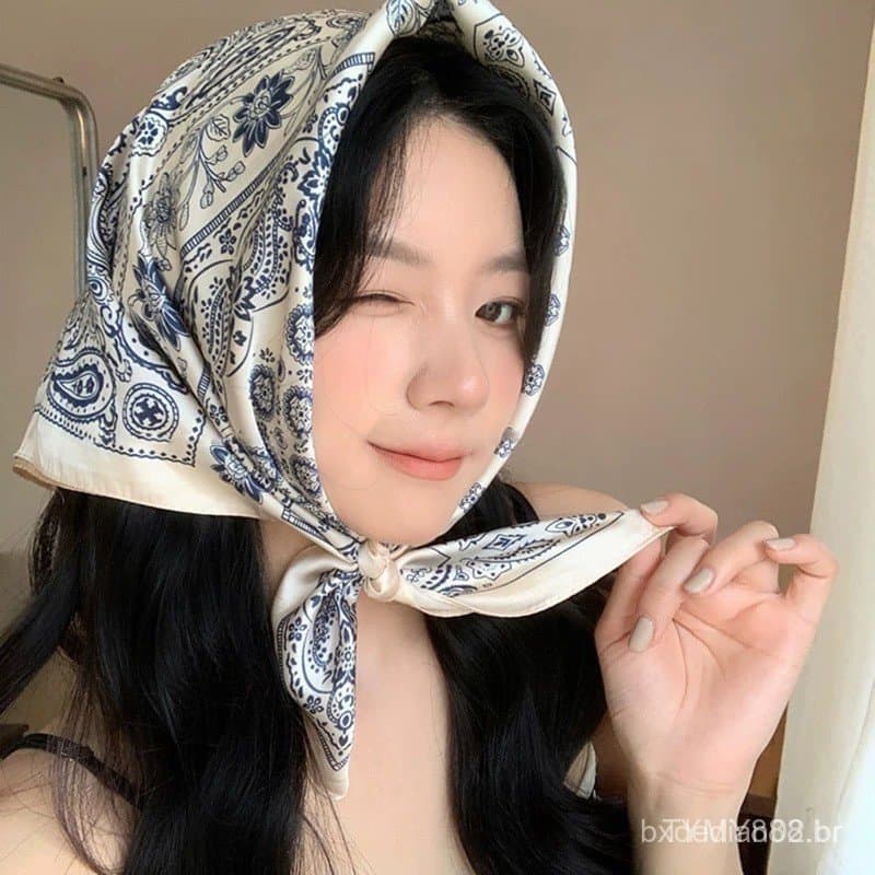 Lenço multifuncional com padrão paisley - Acessório de verão para a cabeça - Faixa de cabelo vintage para meninas - Aces