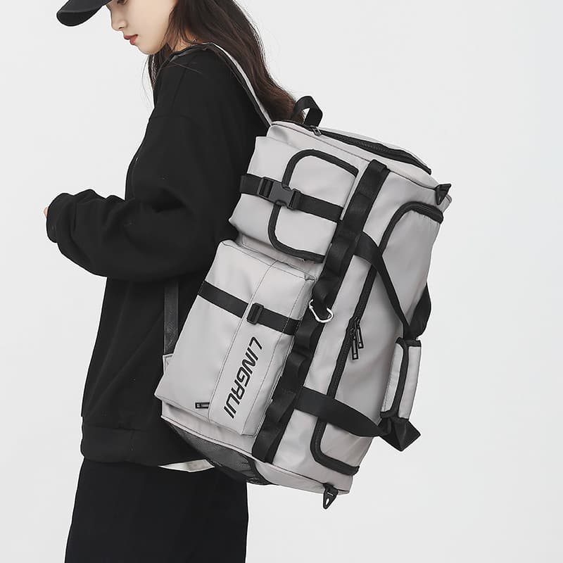 Bolsa de viagem 2024 novo estilo mochila masculina seco molhado separação saco grande capacidade treinamento esportivo g