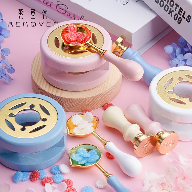 Retro fogo laca selo forno de derretimento colher Macaron cor estudante manual DIY Envelope decorativo ferramenta vedaçã