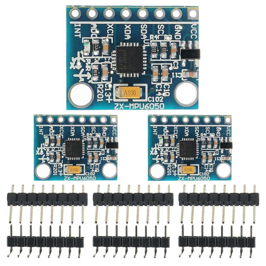 Módulo GY521 MPU6050 com giroscópio de 3 eixos e acelerômetro de 3 eixos utiliza saída de dados de conversor AD de 16 bi