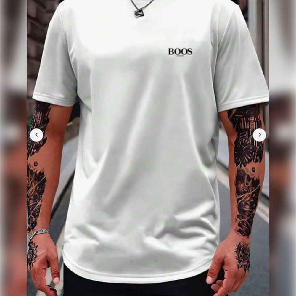 Camiseta Street Minimalista Masculina Camisa Bos  100% Algodão ESTILO ELEGANTE