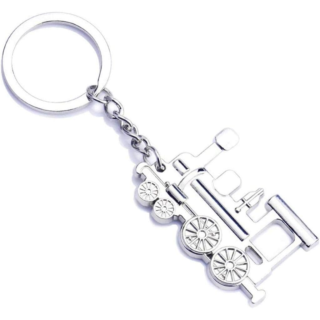 Chaveiro de Trem ODETOJOY - Aço Inoxidável Prateado - Chaveiro Choo Choo - Ornamento para Bolsa