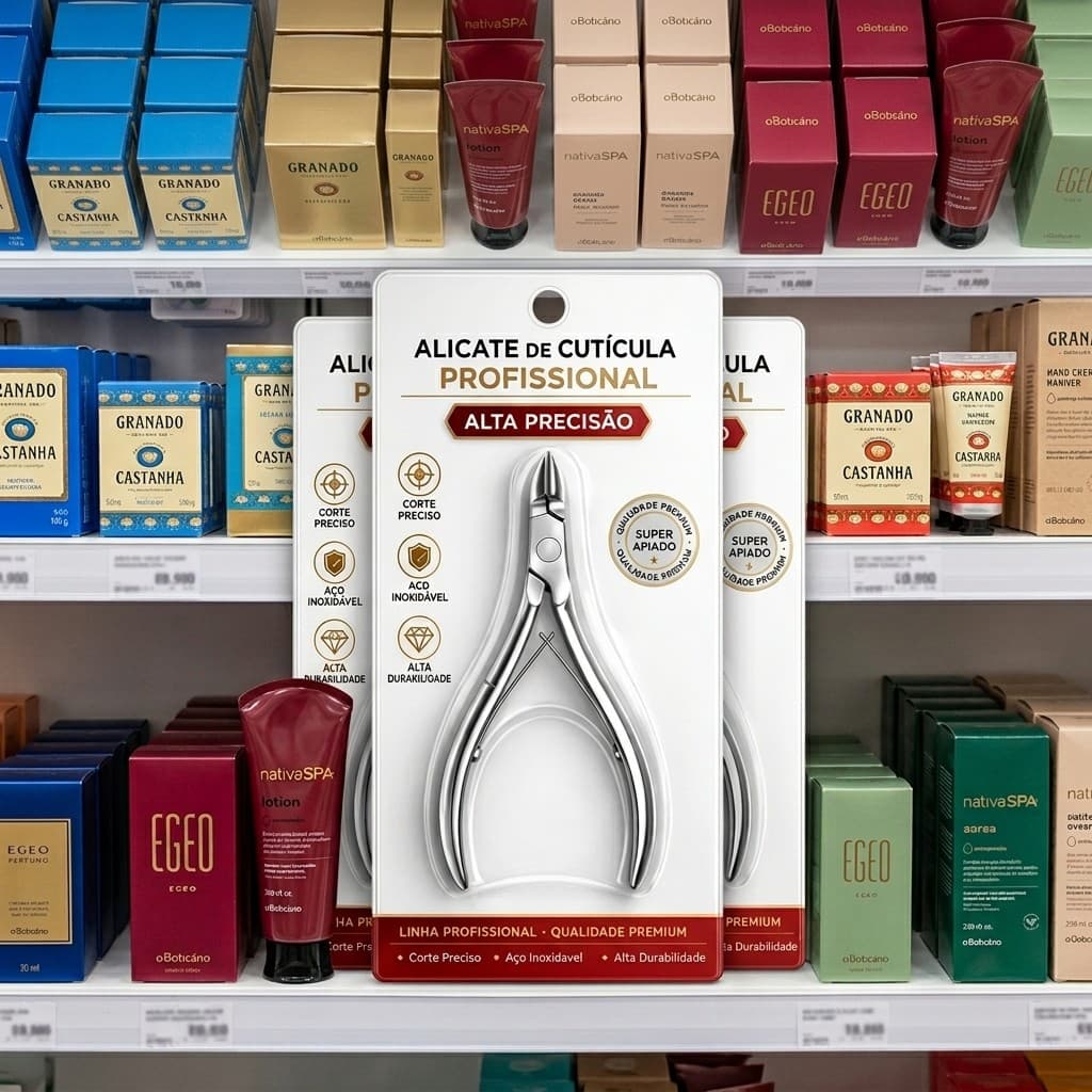 Alicate Cutícula Aço Inox Afiação Durável Manicure Pedicure Top
