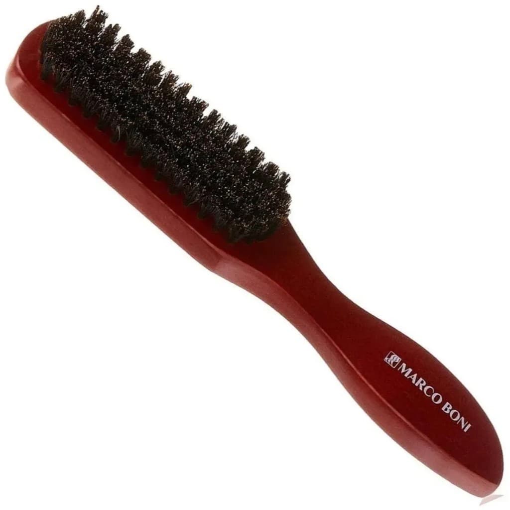 Escova Barba Bigode Madeira Cerdas Mistas Alinhamento Fios Grooming Masculino Profissional Retangular Maciez Antifrizz