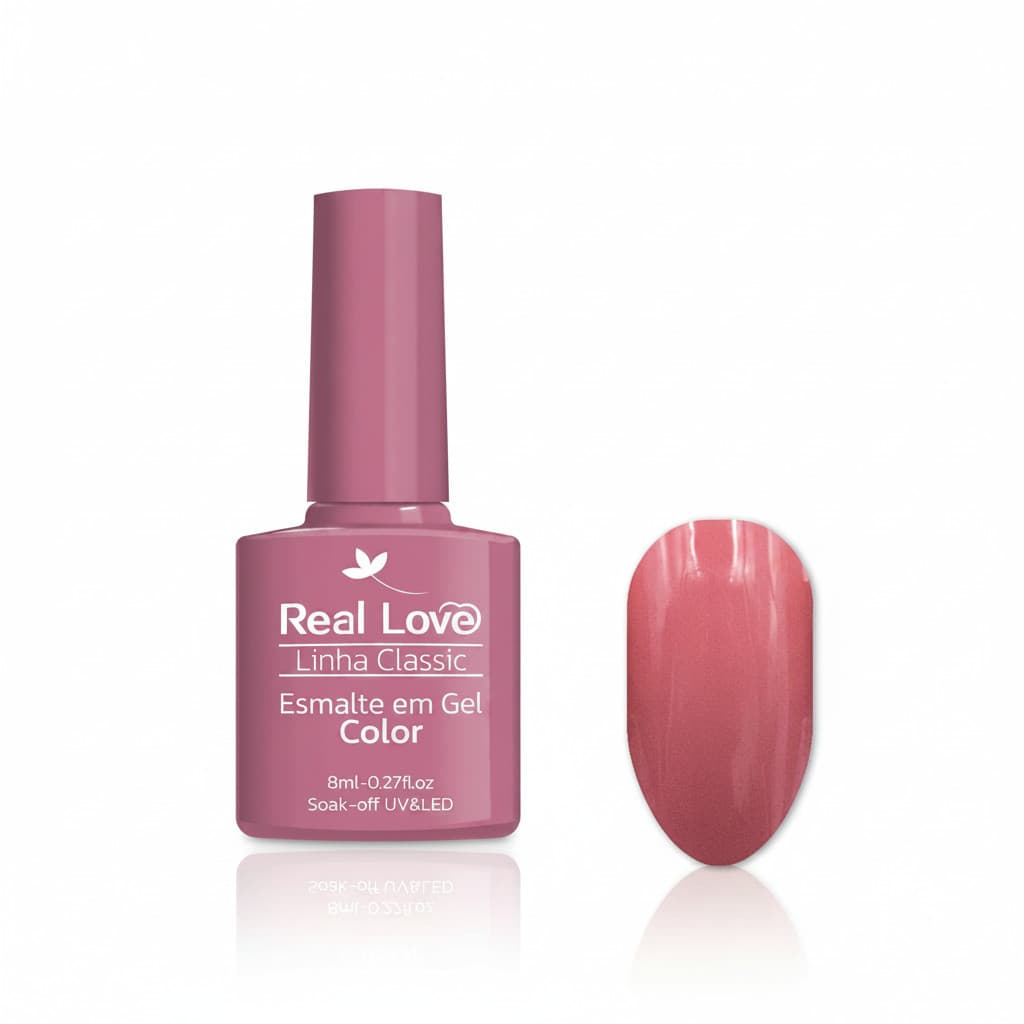 Esmalte em Gel 8ml Linha Classic Real Love – Brilho Intenso e Alta Durabilidade N-018