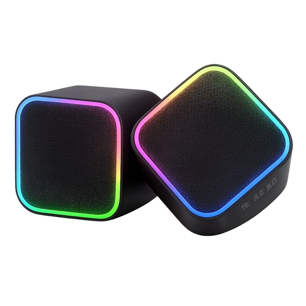 Caixa de Som Mini Para Notebook 6W Led RGB Potente