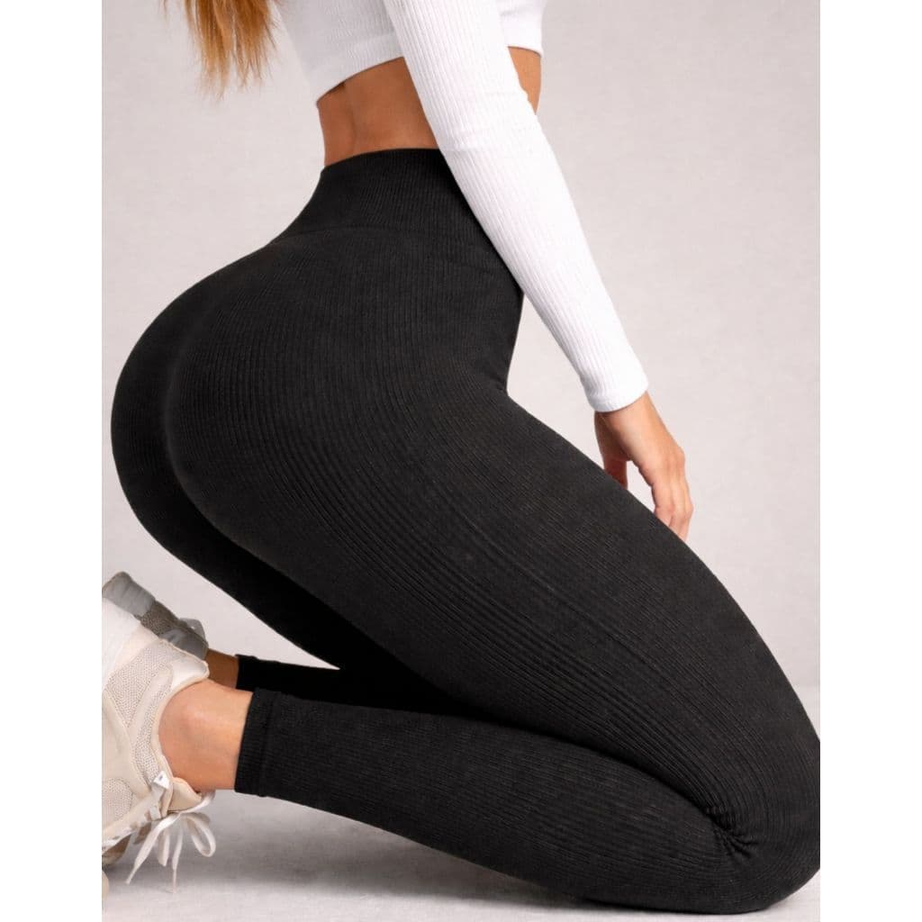 Calça Legging Térmica Peluciada Canelada Premium Sem Costura