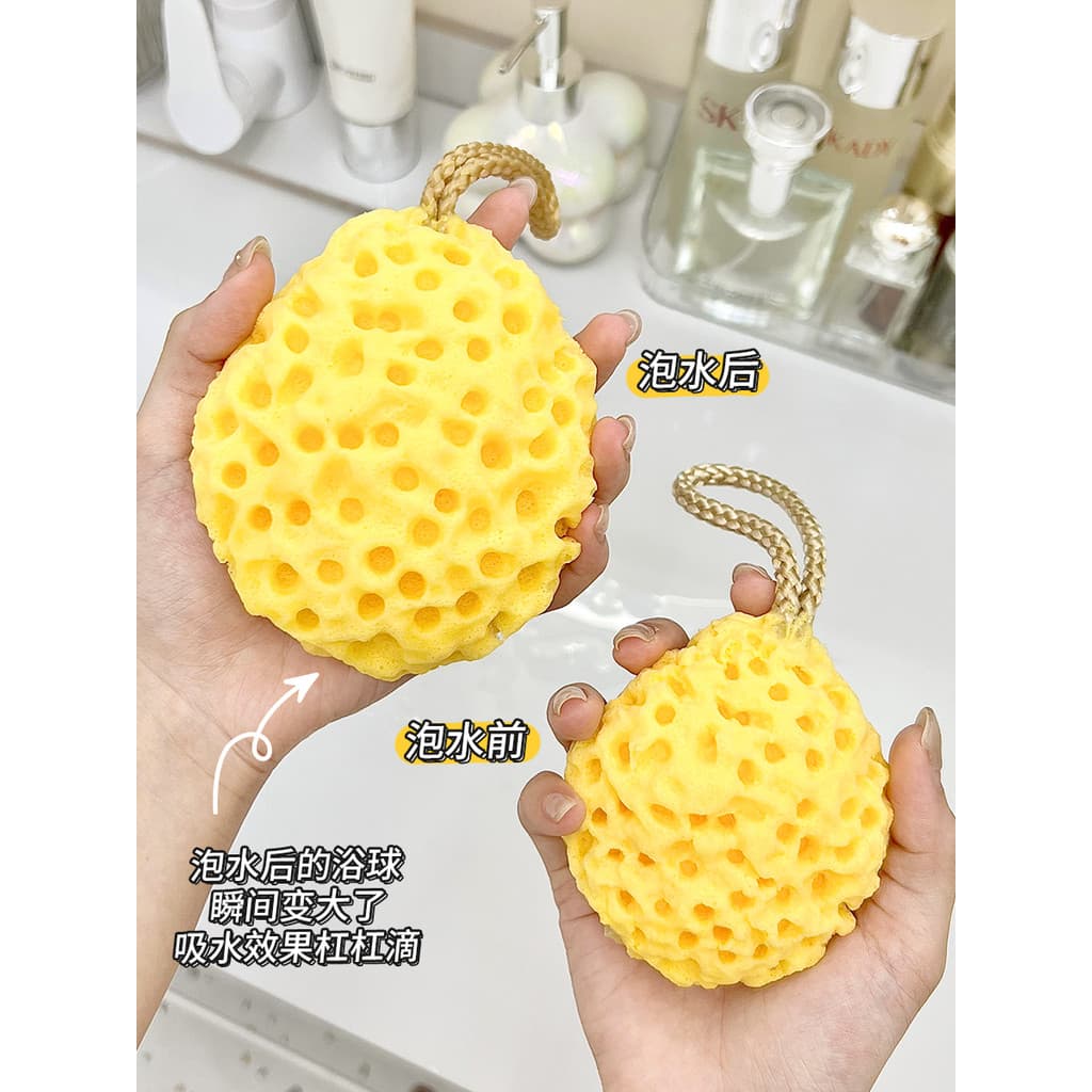 Bola de banho de queijo espuma macia crianças mulheres High-End não espalhado bonito esfregando banho dupla utilização f
