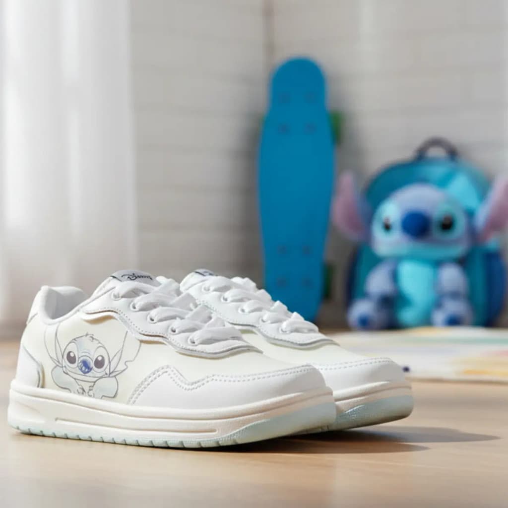Tênis Infantil  Stitch Color Sun Visual Mágico No Sol  Solado Antiderrapante Confortável Resistente