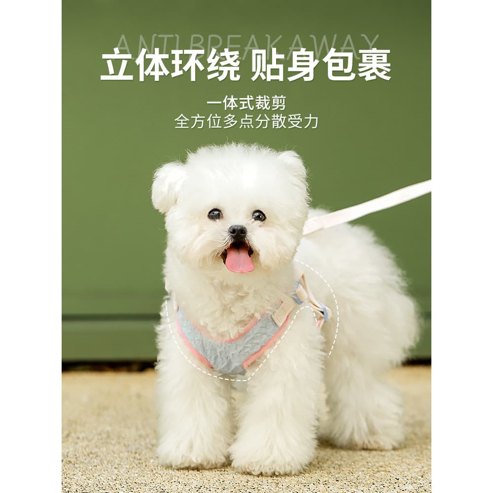 Coleira para cachorro e gato, coleira estilo colete, alça peitoral, cachorro pequeno, filhote de cachorro, influenciador
