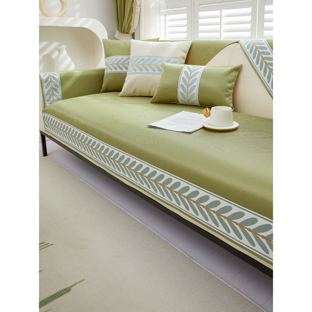 Almofada de sofá verão legal tapete almofada estilo verão antiderrapante pequeno fresco simples luz luxo couro capa de s
